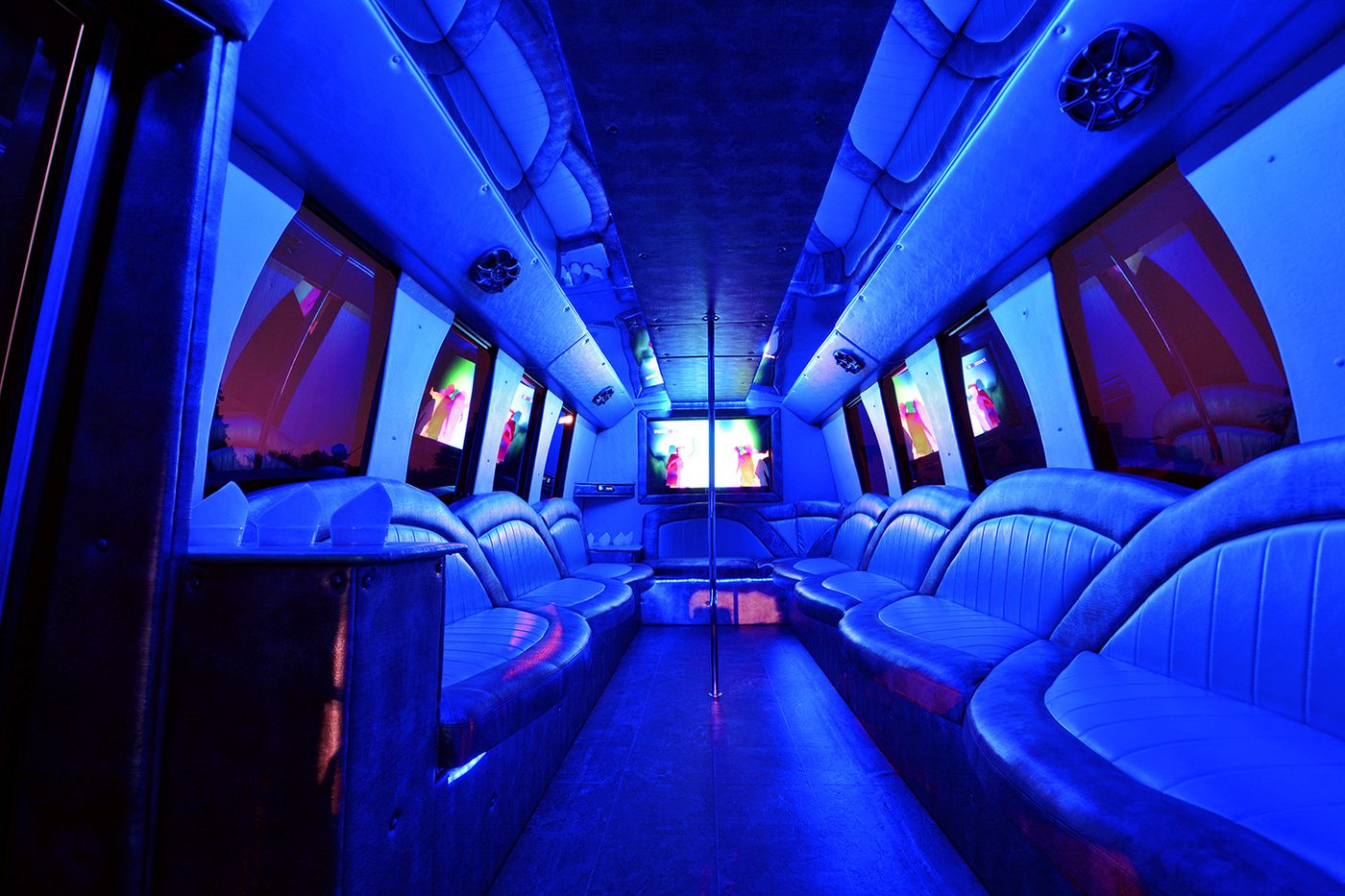 Small party bus, interior